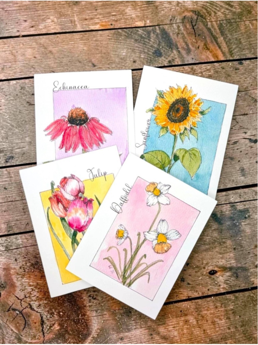 Watercolor Notecards Floral Original Series 4.25 x 5.5